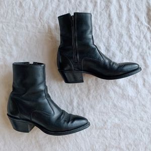 Vintage black cowboy boots